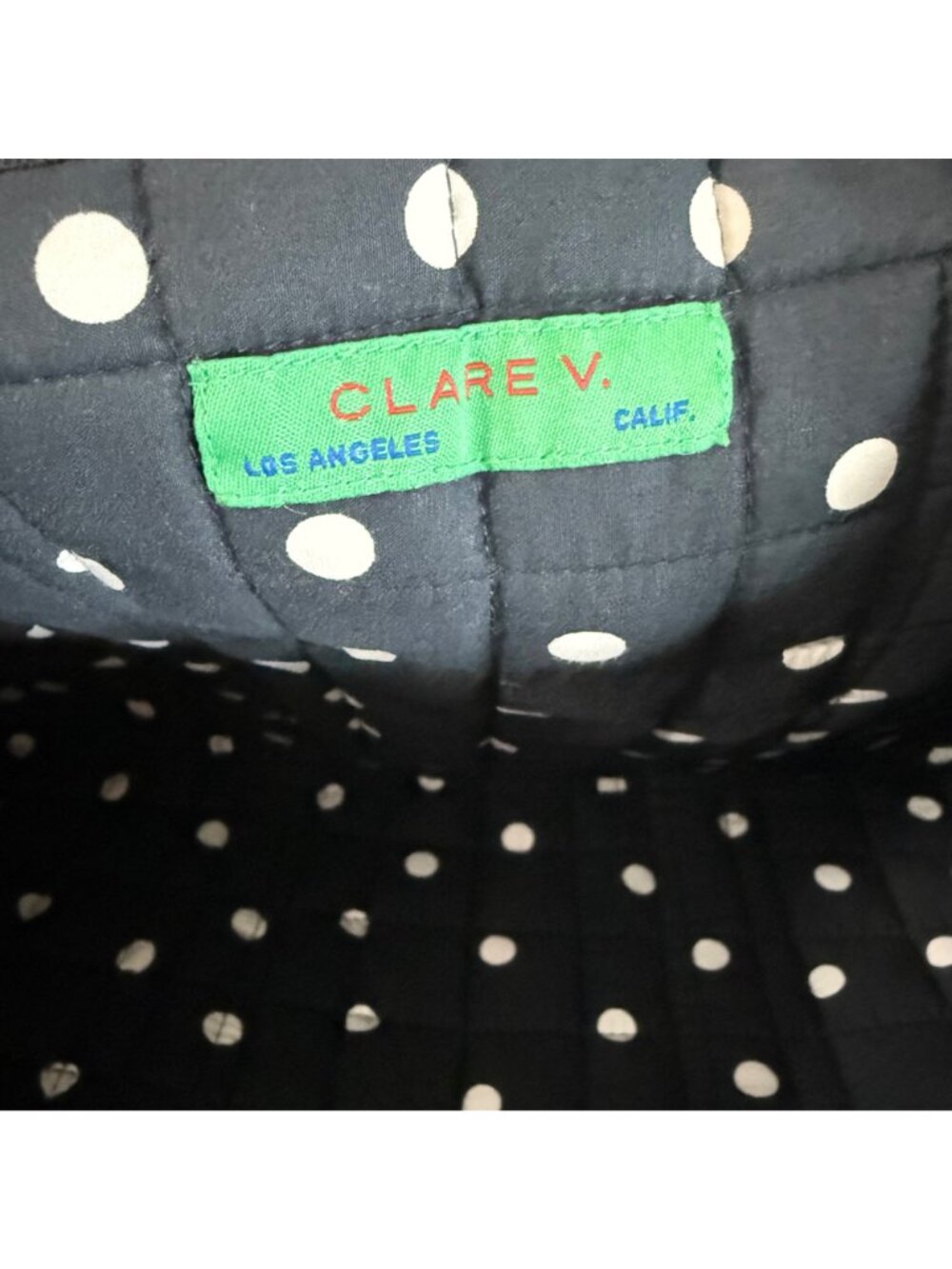 Clare V Black Poppy Checker Plaid Top Handle Laptop Bag - Picture 3 of 6